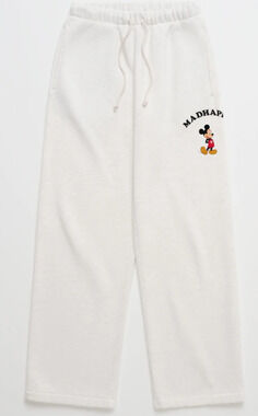 New Madhappy x Disney Mickey Mouse Gray Sweatpants Unisex Size Large